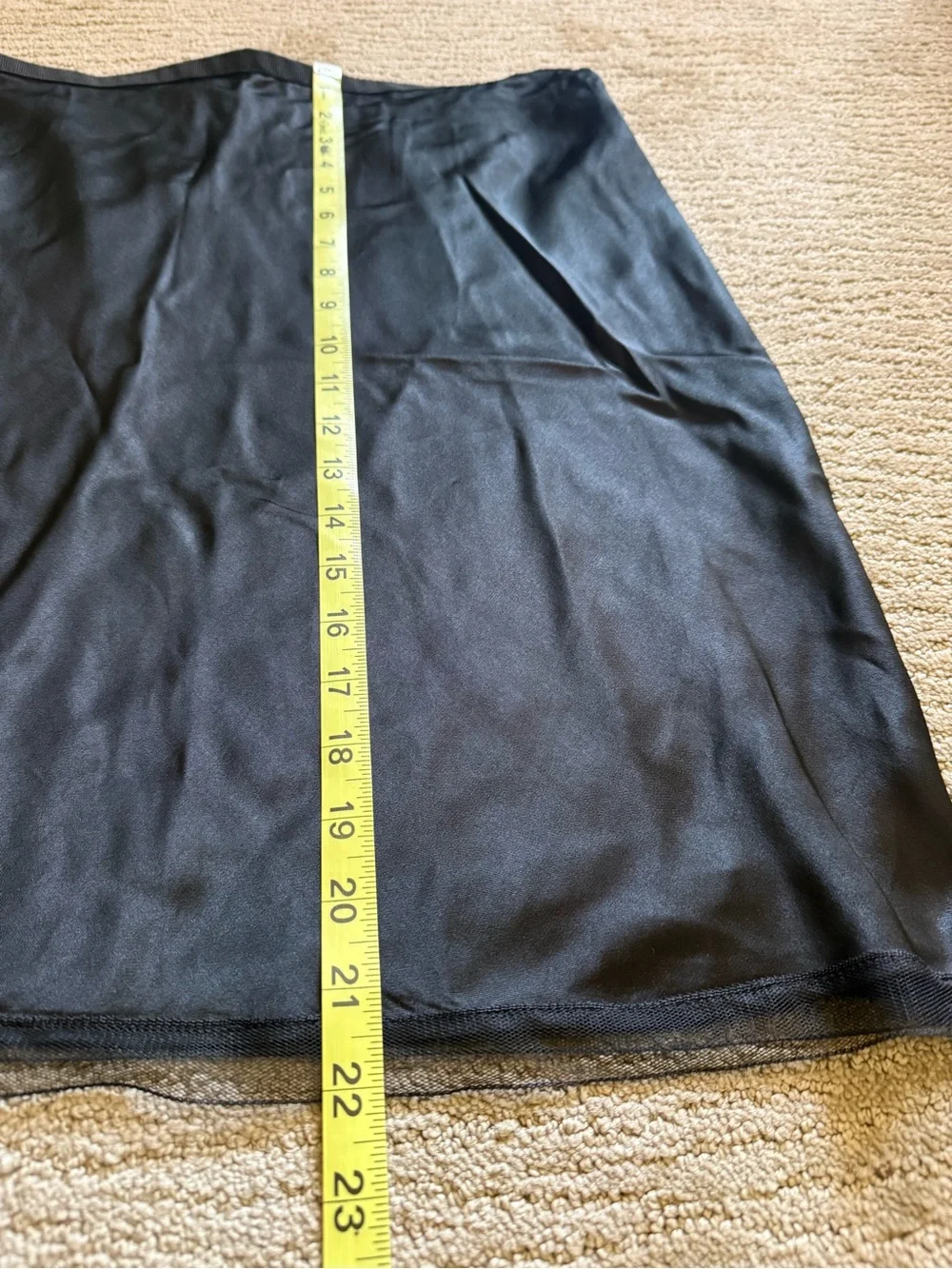 NWT JCREW Gwen Black Midi Skirt - slip style